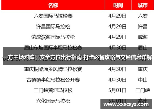 一方主场对阵国安全方位出行指南 打卡必备攻略与交通信息详解